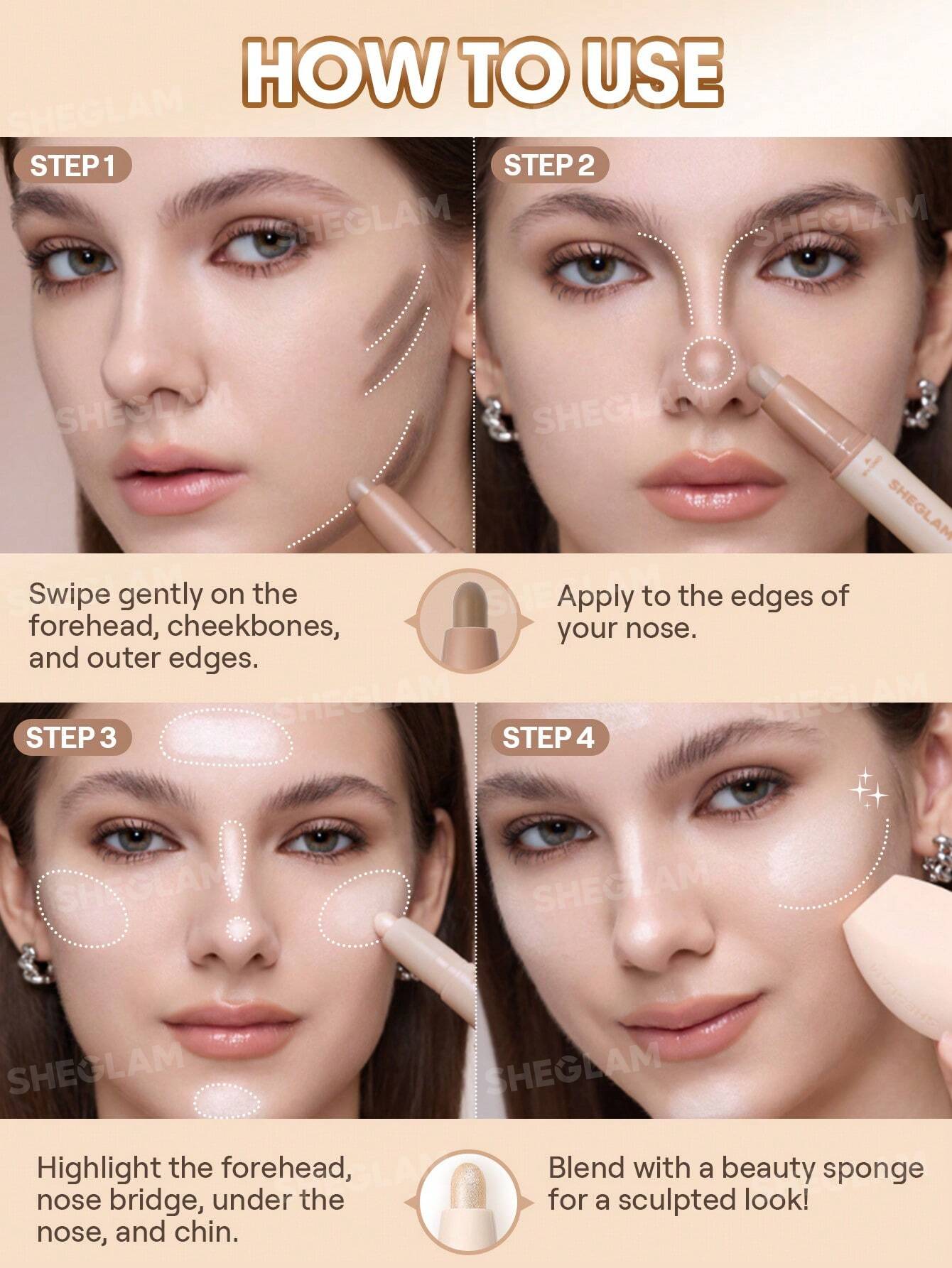 SHEGLAM - 2-In-1 Contour & Highlight Stick