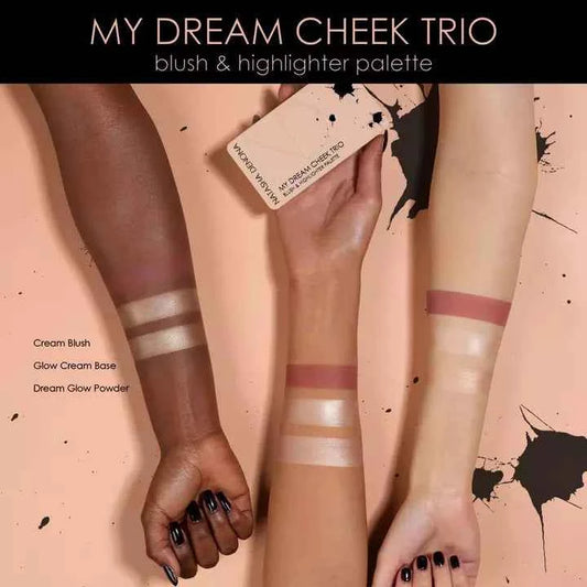 NATASHA DENONA My Dream Cheek Trio - Cream Blush, Glow Cream Base and Glow Powder Highlighter