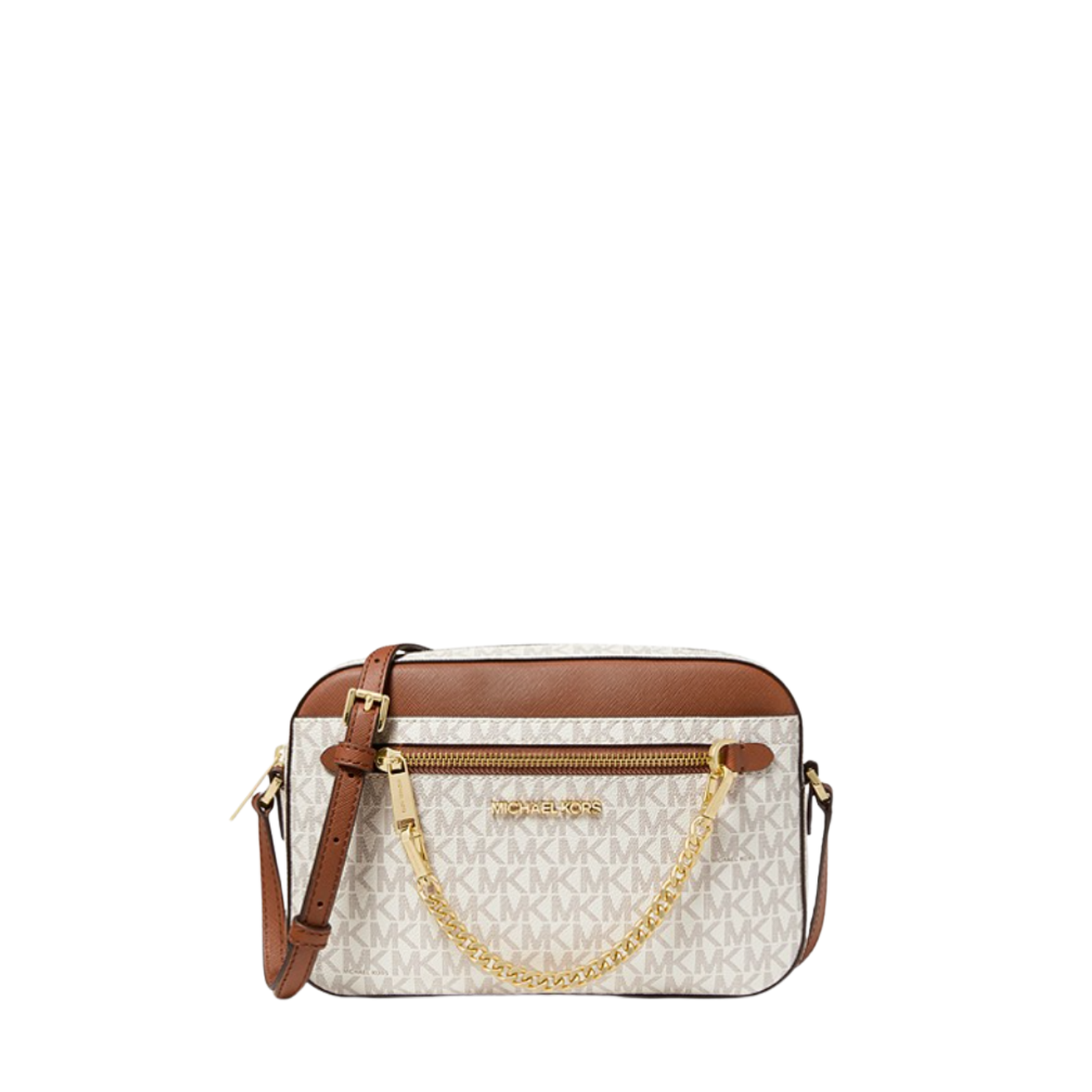 Michael Kors Jet Set Item Large EW Zip Chain Crossbody in Signature